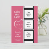 Photo Booth Sla de Date Invitation Kaart op (Staand voorkant)