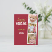 Photo Booth Style Holiday Carte photo Carte postal (Debout devant)