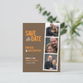 Photo Booth Style Save the Date Kaart (Staand voorkant)