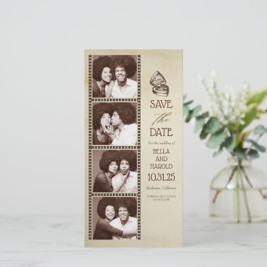 Photo Booth Theme Save the Date (Staand voorkant)