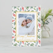 Photo Botanique Foil Carte de vacances (Debout devant)