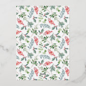 Photo Botanique Foil Carte de vacances (Verso)