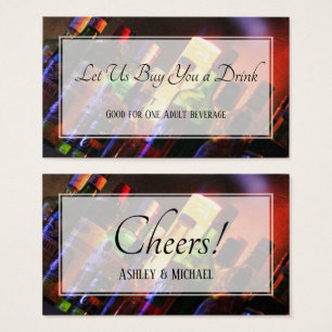 Photo Bottles Bar Mariage & Event Drink Tickets