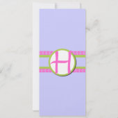 Photo Bright Pink et Lime Trim Faire-part de maria (Dos)