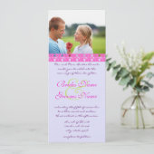 Photo Bright Pink et Lime Trim Faire-part de maria (Debout devant)