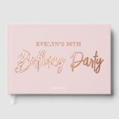 Photo Brush Script Élégant rose Anniversaire (Recto)