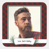 Photo Buffalo Plaid Christmas Gig Stickers (Devant)