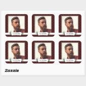 Photo Buffalo Plaid Christmas Gig Stickers (Feuille)