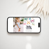 Photo Butterfly Invitation d'anniversaire