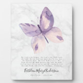 Photo Butterfly Memorial Prayer Tribute Plaque (Devant)