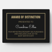 Photo Cadeau CHERCHÉ ! Plaque de la table du Prix Best S (Devant)