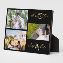 Cadeau de plaque de collage de photos de famille O