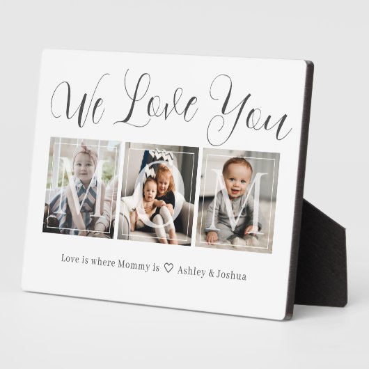 Photo Cadeau pour maman 3 Plaque de collage de photos (Côté)