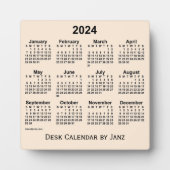 Photo Calendrier du bureau jaune 2024 par la plaque Janz (Devant)