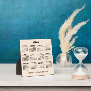 Photo Calendrier du bureau jaune 2024 par la plaque Janz