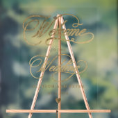 Photo calligraphie chic or mariage accueil (Neutre)