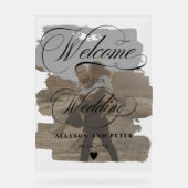 Photo calligraphie chic photo mariage accueil (Recto)