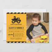 Photo Camion Camion Invitations de fête d'annivers (Devant)