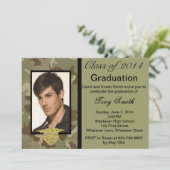 Photo Camouflage Graduation Invitation (Debout devant)