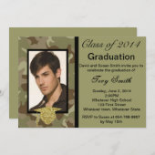 Photo Camouflage Graduation Invitation (Devant / Derrière)