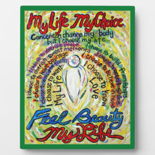 Photo Cancer Ma Vie, Mon Choix Poème Ange Plaque D'Art