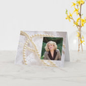 Photo Carte Anniversaire avec perles (Fleur jaune)