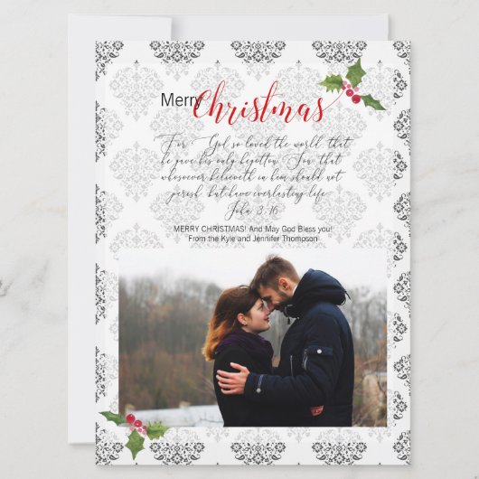 Photo Carte chrétienne relative John 3:16 (Devant)