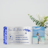 Photo Carte de Billet d'Avion Save the Date St Tho (Debout devant)