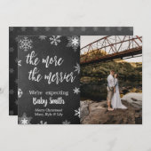 Photo Carte de Faire-part de grossesse de Noël (Devant / Derrière)