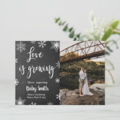 Photo Carte de Faire-part de grossesse de Noël (Debout devant)