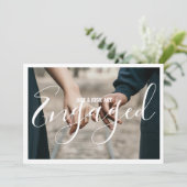 Photo carte de faire-part engagée à la frontière b (Debout devant)