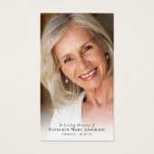 Photo : Carte de prière commémorative (Devant)