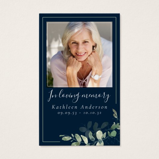 Photo Carte de prière commémorative funéraire Euca (Devant)