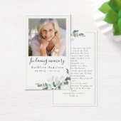 Photo Carte de prière commémorative funéraire Euca (Bureau)