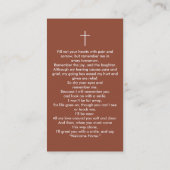 Photo Carte de prière Crème Mémorial Beige Terraco (Dos)