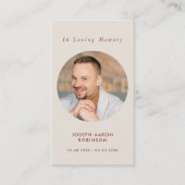 Photo Carte de prière Crème Mémorial Beige Terraco (Devant)