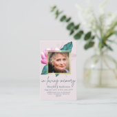 Photo Carte de prière florale Célébration commémor (Debout devant)