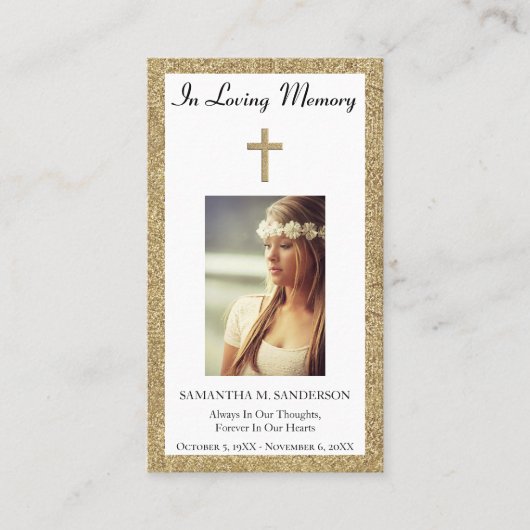 Photo Carte de prière funéraire commémorative Symp (Devant)