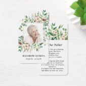 Photo Carte de prière funéraire Eucalyptus (Bureau)