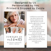 Photo carte de prière funéraire pour toujours dans