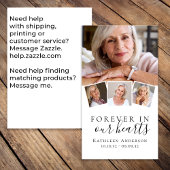 Photo carte de prière funéraire pour toujours dans