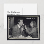 Photo Carte de remerciements cadeau mariage person (Devant / Derrière)