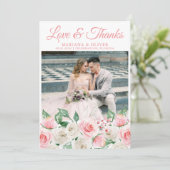 Photo Carte de remerciements Floral (Debout devant)