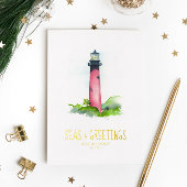 Photo Carte de vacances Watercolor Lighthouse
