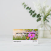 Photo Carte de visite de fleurs de jardin papillon (Debout devant)