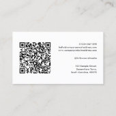 Photo Carte de visite de photographe de code QR (Dos)