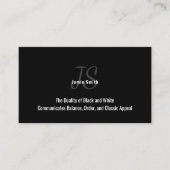 Photo Carte de visite personnel noir et blanc (Devant)