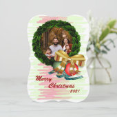 Photo Carte de voeux Appartement Wreath de Noël (Debout devant)