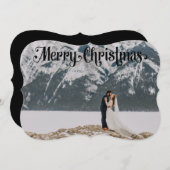 Photo Carte Noir & Blanc de Noël (Devant / Derrière)