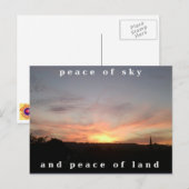 Photo Carte postale 17 Sunset Burst Peace Libellé (Devant / Derrière)